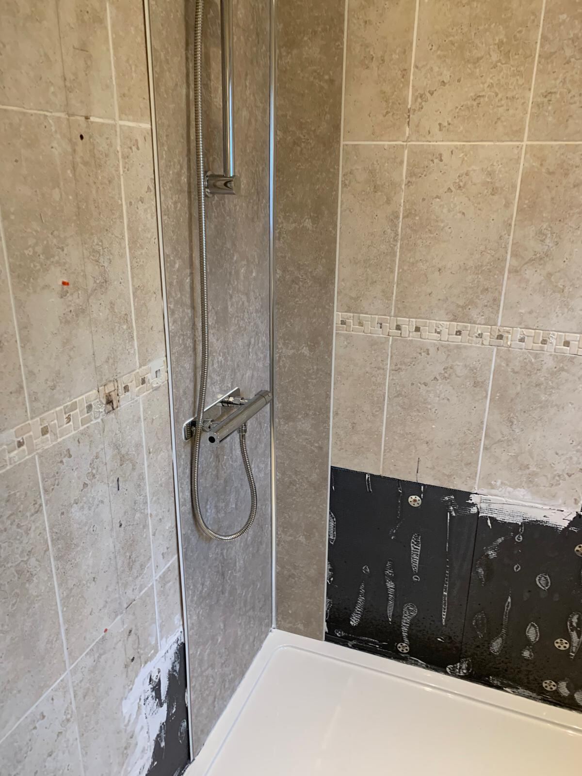 Shower installation by Alan's Plumbing