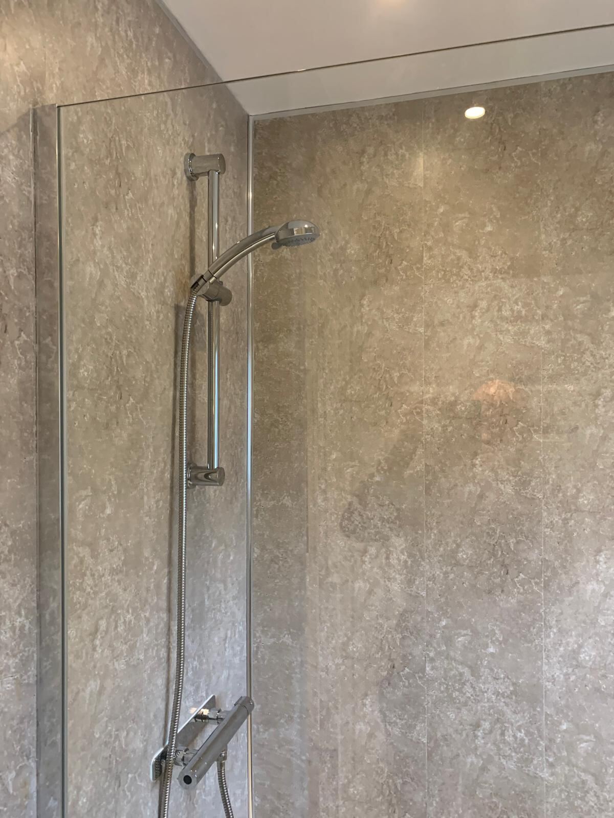 Walk-in shower work by Alan's Plumbing