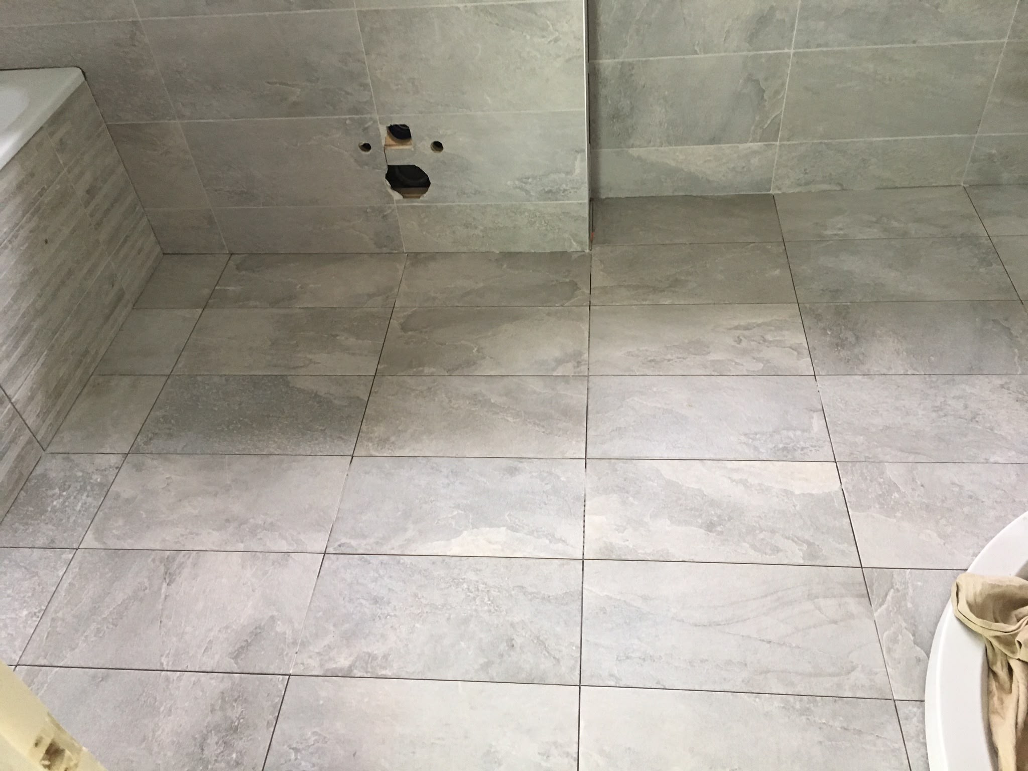 Finished tiling work by our team