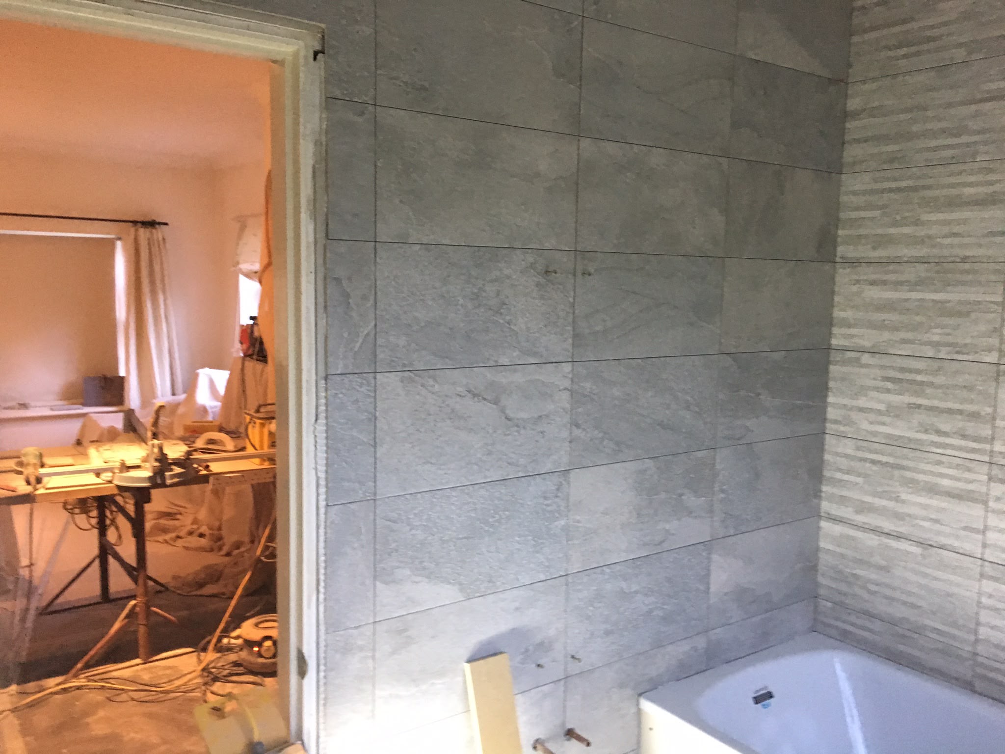 Example of tiling work finished by Dave Hull Plumbing & Bathroom Services