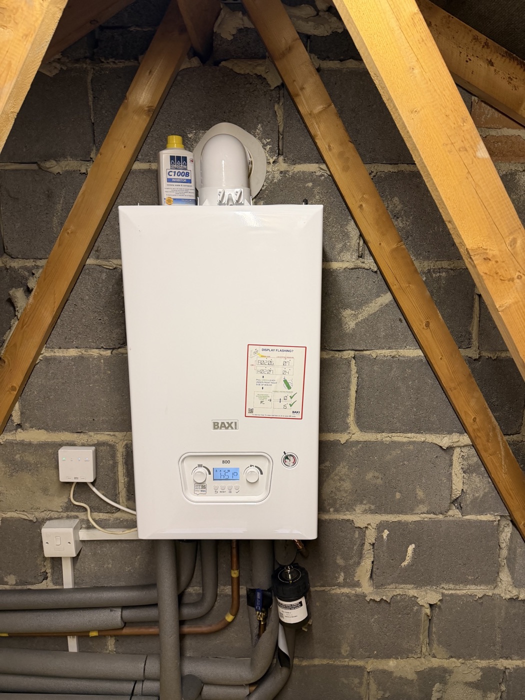 Boiler installation finished by Derek Stuart Heating & Gas