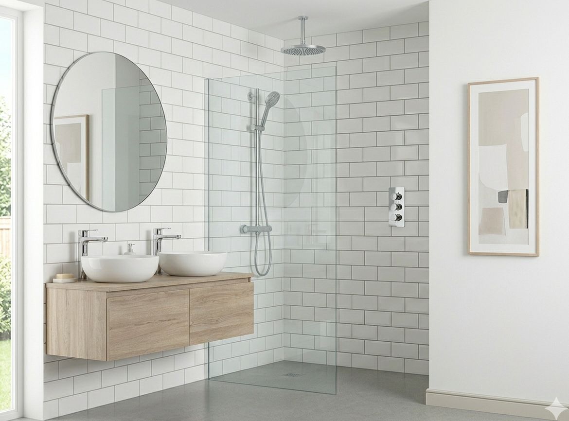 Finished bathroom from G R Plumbing's own work