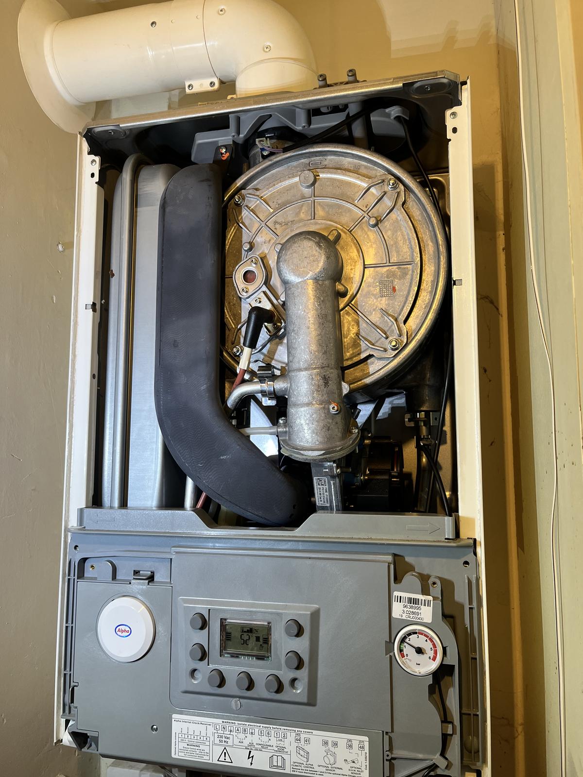 Boiler servicing work by Optimum HVAC