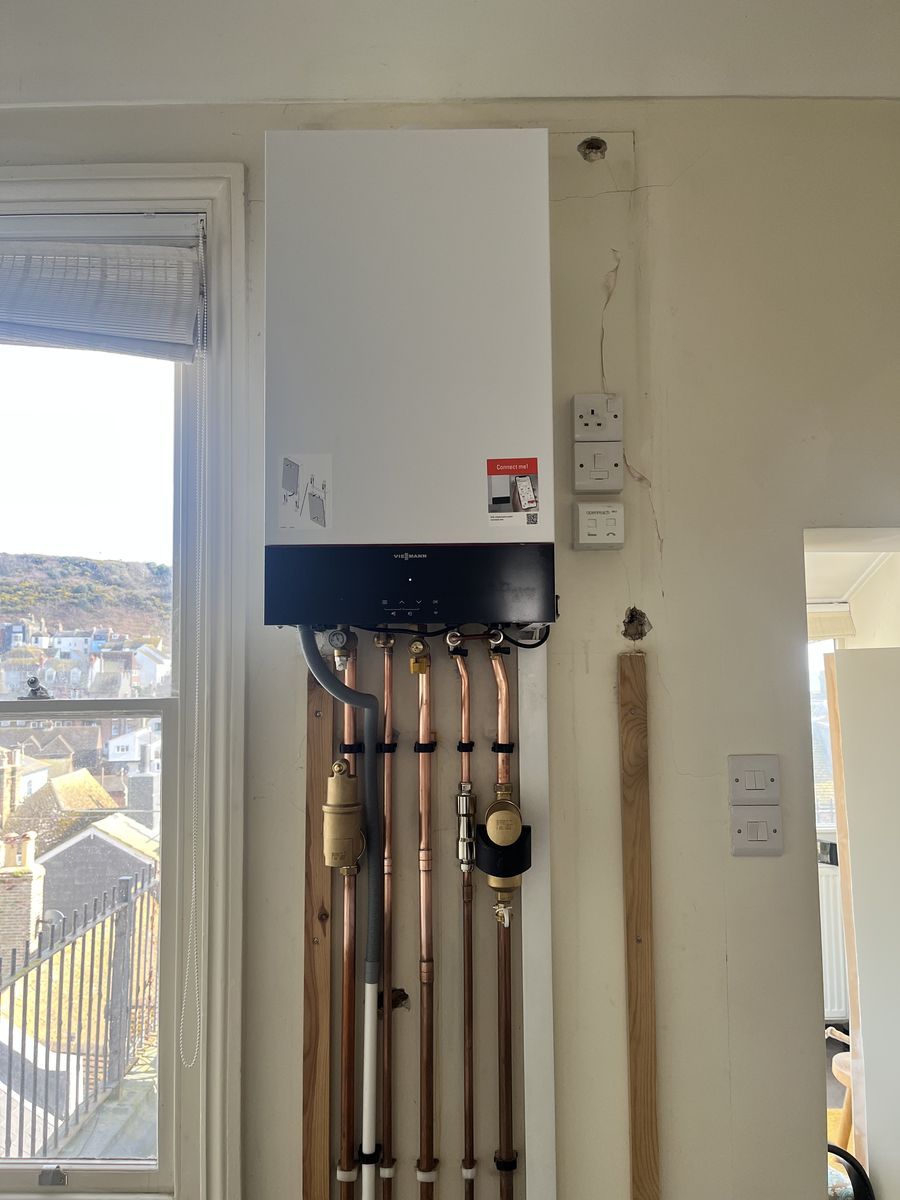 Neatly finished boiler installation by Optimum HVAC