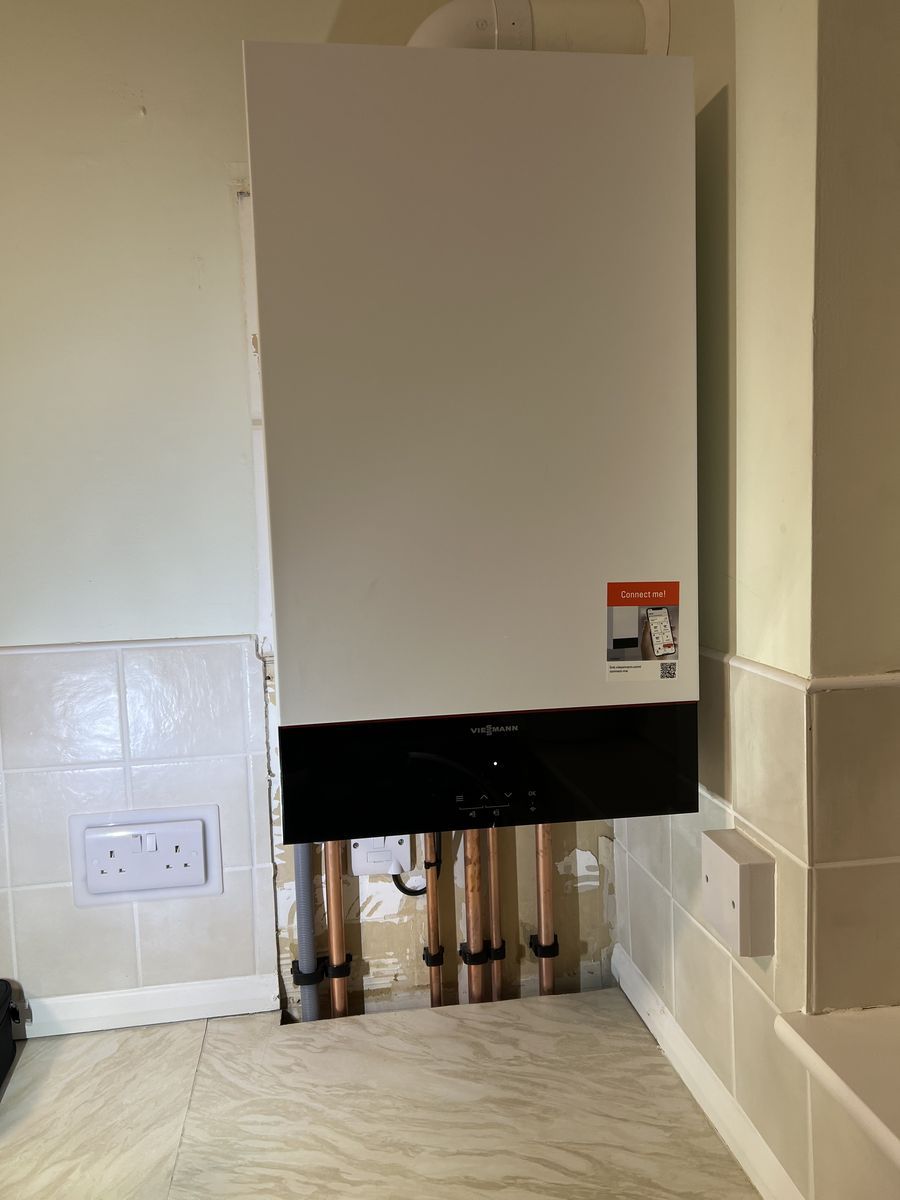 Boiler with copper pipework, finished work by Optimum HVAC